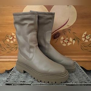 H&M Woman’s tan boots. Worn once. Size 7.